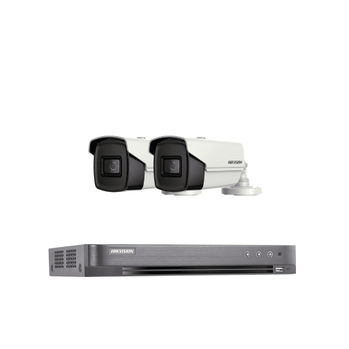 عدد 2 كاميرات 8 ميجا انالوج 60 متر + جهاز تسجيل 4 قنوات يدعم حتي 8 ميجا