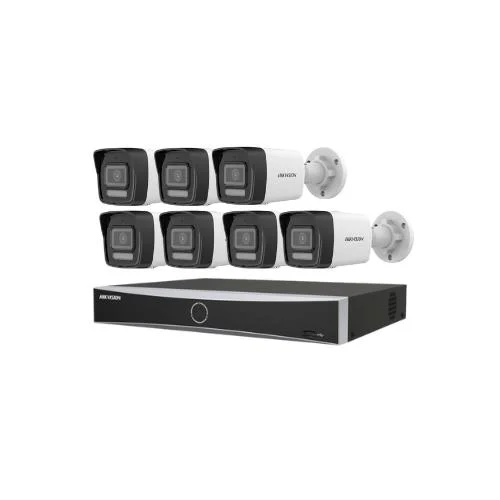 7 كاميرات مراقبة - IP بدقة 8 ميجابكسل +جهاز تسجيل 8 قنوات يدعم حتي 8 ميجا NVR